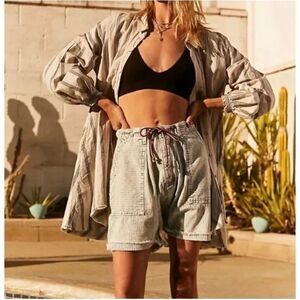 We the Free People Easy Rider Long Rise Shorts Harem Acid Drop Crotch‎ XS